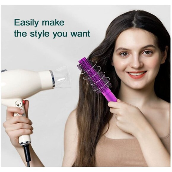 RHOS Round Purple Brush For Blow Dry Hair-1.5 inch Round - Picture 4 of 6